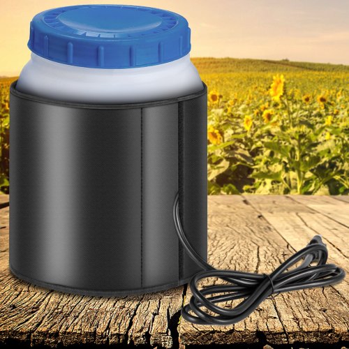 VEVOR Bee Blanket 5 Gal Barrel Heater, 110V Honey Bucket Heater, Insulated Pail Band Heater Honey Warming Blanket, Bucket Heating Belt 95-122 °F Temper Control Drum Heater with Gate Valve for Honey