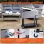 VEVOR Rolling Ice Chest Cooler Cart 80 Quart, Portable Bar Drink Cooler, Beverage Bar Stand Up Cooler with Wheels, Bottle Opener, Handles for Patio, Backyard, Party and Pool, Gray, FDA Listed