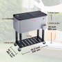 VEVOR 80Qt Rolling Cooler Cart with Bottle Opener Drainage Patio Party Bar Drink