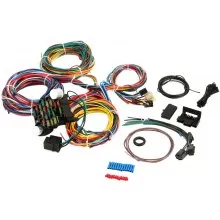 VEVOR Kit de arnés de cableado de 21 circuitos Arnés de cableado de cables largos Kit de arnés de cableado de 21 colores estándar con 21 circuitos 17 fusibles para Chevy Mopar Hotrods Ford Chrysler Universal