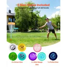 VEVOR Disc Golf Set with Putter Mid-Range and Driver Discs 8 Pack for Beginners