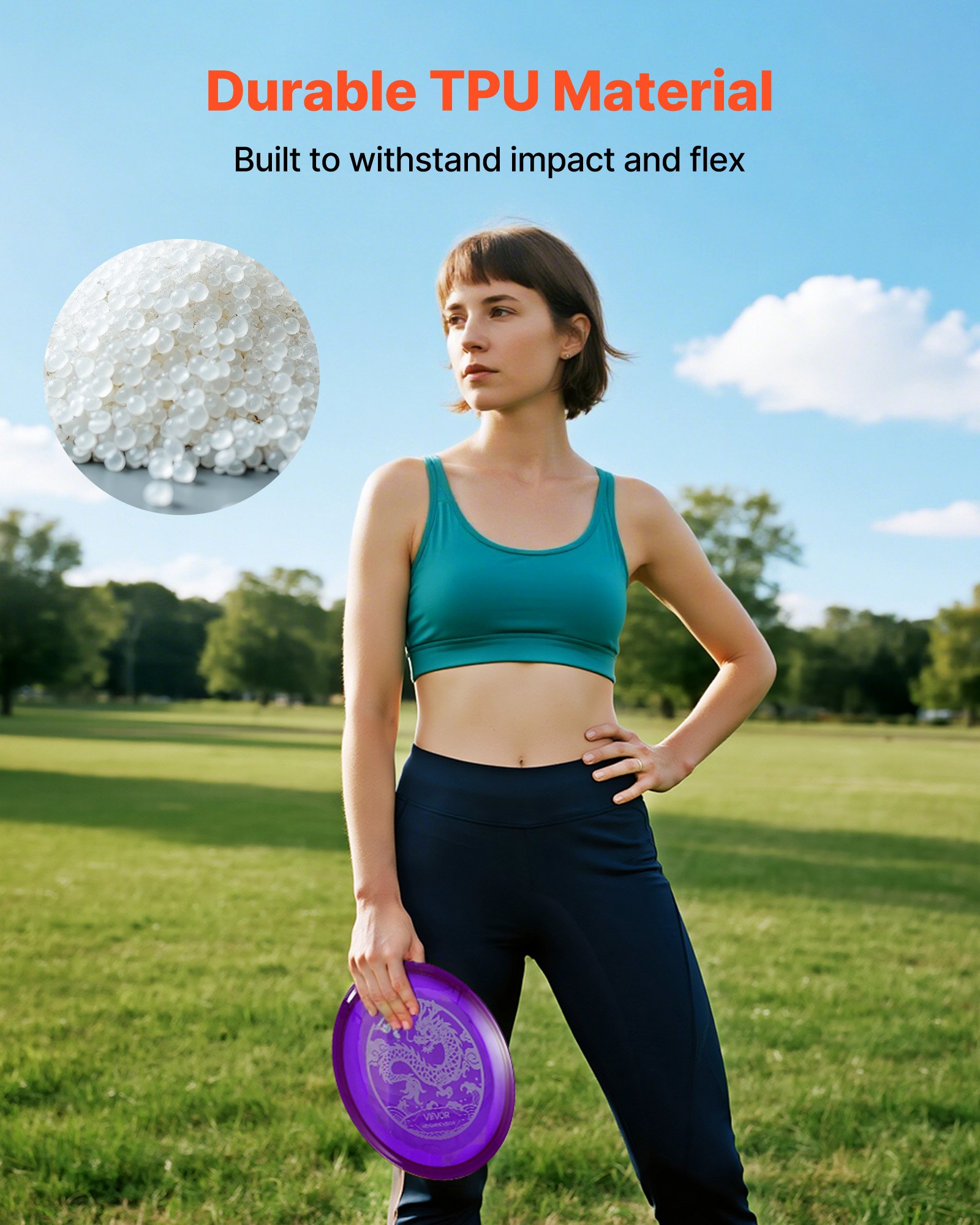 VEVOR Disc Golf Set, 8 Pack Disc Golf Starter Set, Beginners Flying Discs for Full-Body Strength Training, with Putter, Mid-Range, Driver, for Outdoor Backyard, Lawn, Beach, and Park