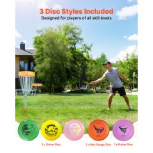 VEVOR Disc Golf Set with 5 Discs Mini Disc Marker for Beginners Outdoor Backyard
