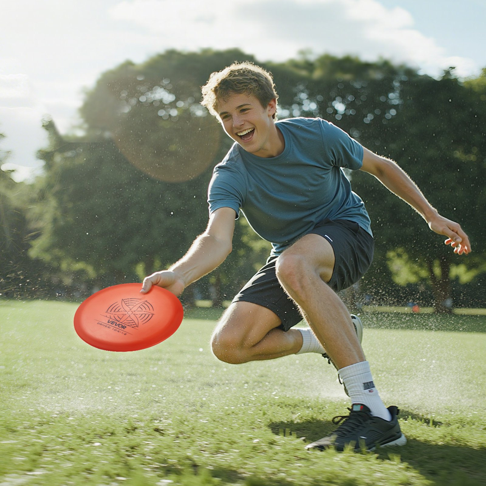 VEVOR Disc Golf Set, 6dílná sada létajících disků pro začátečníky, startovací sada pro discgolf, s putterem, středně velkým putterem, driverem, včetně mini markeru, přenosný batoh, pro venkovní použití na zahradě, trávníku, pláži a v parku