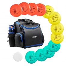VEVOR Disc Golf Set with 12 Discs Mini Disc Marker and Portable Starter Bag
