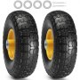VEVOR Pevná PU pneumatika Run-Flat Kolo Bezdušová bezdušová pneumatika 10" 2 balení 400 lbs