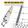 VEVOR Barbed Wire Arm Set of 10 Extend Arm Barbed Wire for 1-3/8" Top Rail Chain-Link Barbwire Arm Hot-Dip Galvanized Steel Cornered Barbwire Arm 45-Degree for Chain Link Fence Grapevine Trellises