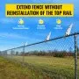 VEVOR Barbed Wire Arm Set of 10 Extend Arm Barbed Wire for 1-3/8" Top Rail Chain-Link Barbwire Arm Hot-Dip Galvanized Steel Cornered Barbwire Arm 45-Degree for Chain Link Fence Grapevine Trellises