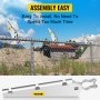 VEVOR Barbed Wire Arm Set of 10 Extend Arm Barbed Wire for 1-3/8" Top Rail Chain-Link Barbwire Arm Hot-Dip Galvanized Steel Cornered Barbwire Arm 45-Degree for Chain Link Fence Grapevine Trellises