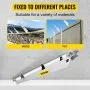 VEVOR Barbed Wire Arm Set of 10 Extend Arm Barbed Wire for 1-3/8" Top Rail Chain-Link Barbwire Arm Hot-Dip Galvanized Steel Cornered Barbwire Arm 45-Degree for Chain Link Fence Grapevine Trellises