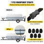 VEVOR Pontoon Boat Cover, Fit for 21'-24' Boat, Heavy Duty 600D Marine Grade Oxford Fabric, UV Resistant Waterproof Trailerable Boat Cover w/ 7 Wind-Proof Straps, Gray