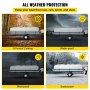 VEVOR pontoon boat cover in uv-proof, water-proof, wind-proof, and snow-proof conditions for all-weather protection.