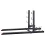 VEVOR Pallet Forks 1814 kg 1524 mm Clamp-On Pallet Forks Anti-Tilt Bar, Tractor Attachment for Skid Steer & Loader Bucket, Adjustable Stabilizer Bar, Heavy-Duty Reinforced Bucket Fork, Orange Tips