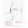 VEVOR Recurve Bow and Arrows Kit, 60 inch Wooden Takedown Bows, Right Handed Ergonomic Archery Recurve Bow Package, Longbow for Outdoor Target Training Practice Hunting, Beginners to Advanced, 30 lbs