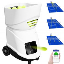 Portable Tennis Ball Machine Pitching Throwing Training Machine 150 Balls w/ App