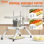VEVOR Commercial Vegetable Slicer, 3/8" and 3/16" Tomato Slicer, Stainless Steel and Aluminum Alloy Vegetable Cutter Slicer, Manual Tomato Slicer with Non-slip Feet, for Tomatoes, Potatoes, Onions