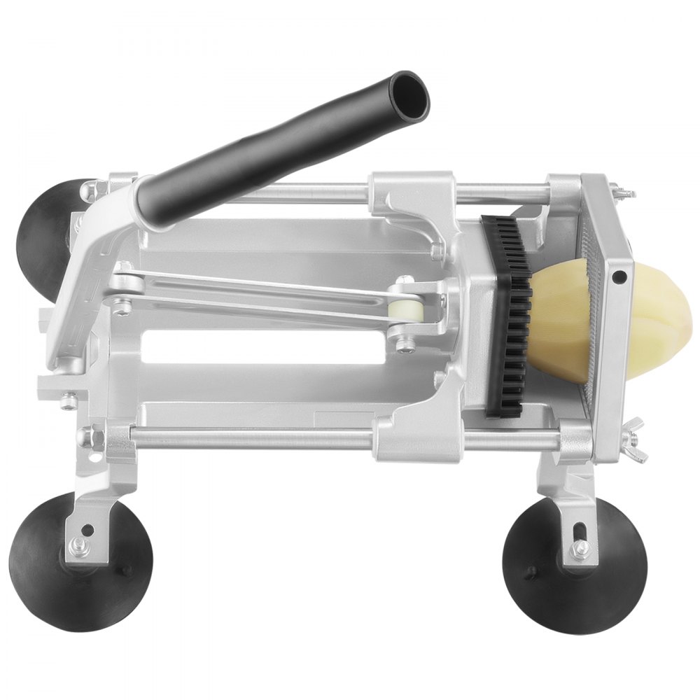 VEVOR Commercial Vegetable Slicer, 1/4 inch Fruit Slicer, Stainless Steel and Aluminum Alloy Vegetable Cutter Slicer Machine, Manual Slicer with Non-slip Feet, for Radishes, Onions, Potatoes, Lemons