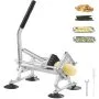 VEVOR Commercial Vegetable Slicer, 1/2 inch Fruit Slicer, Stainless Steel and Aluminum Alloy Vegetable Cutter Slicer Machine, Manual Slicer with Non-slip Feet, for Radishes, Onions, Potatoes, Lemons