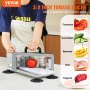 VEVOR Commercial Tomato Slicer, 3/8 inch Tomato Cutter Slicer, Stainless Steel Heavy Duty Tomato Slicer Machine, Manual Tomato Slicer with Non-slip Feet, for Cutting Tomatoes, Cucumbers, Bananas
