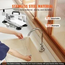 VEVOR Commercial Tomato Slicer, 3/8 inch Tomato Cutter Slicer, Stainless Steel Heavy Duty Tomato Slicer Machine, Manual Tomato Slicer with Non-slip Feet, for Cutting Tomatoes, Cucumbers, Bananas