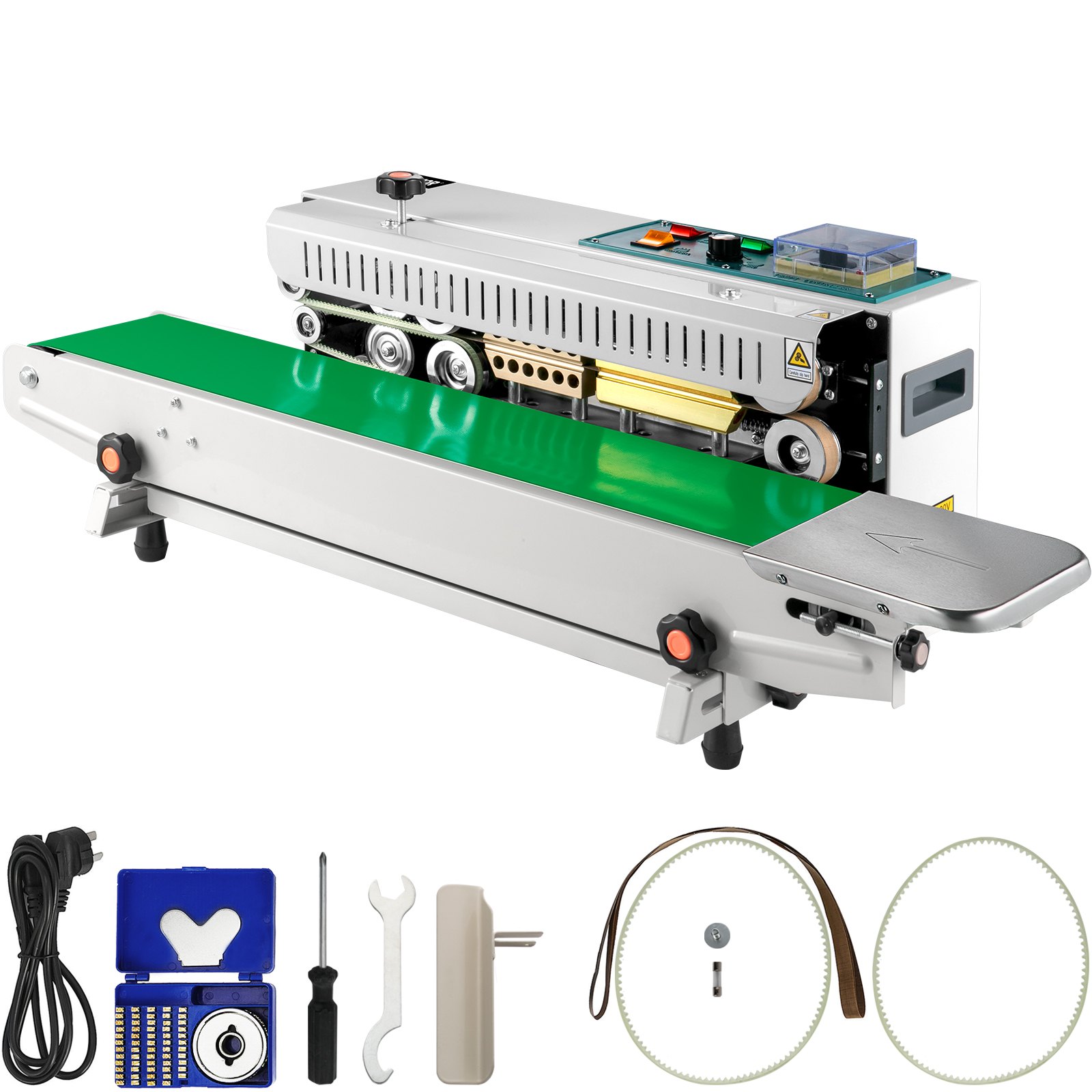 VEVOR FR-900 Auto Horizontal Continuous Plastic Bag Band Sealing Machine Sealer 0-12M/min Adjustable Sealing Speed Commercial Bag Sealers
