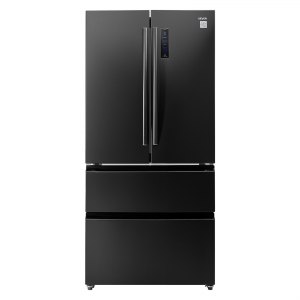 VEVOR French Door Refrigerator, 18.9 Cu. Ft. Kitchen Fridge, Counter Depth French Refrigerator with LED Display and 4 Casters, Frost-Free Bottom Freezer Refrigerators for Home & Commercial Use, Black | VEVOR US