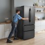VEVOR French Door Refrigerator, 18.9 Cu. Ft. Kitchen Fridge, Counter Depth French Refrigerator with LED Display and 4 Casters, Frost-Free Bottom Freezer Refrigerators for Home & Commercial Use, Black