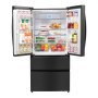 VEVOR French Door Refrigerator, 18.9 Cu. Ft. Kitchen Fridge, Counter Depth French Refrigerator with LED Display and 4 Casters, Frost-Free Bottom Freezer Refrigerators for Home & Commercial Use, Black