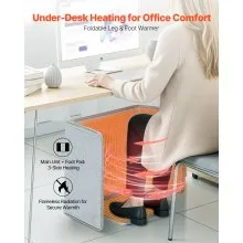 Under Desk Space Heater Foldable Foot Warmer Portable for Home Office