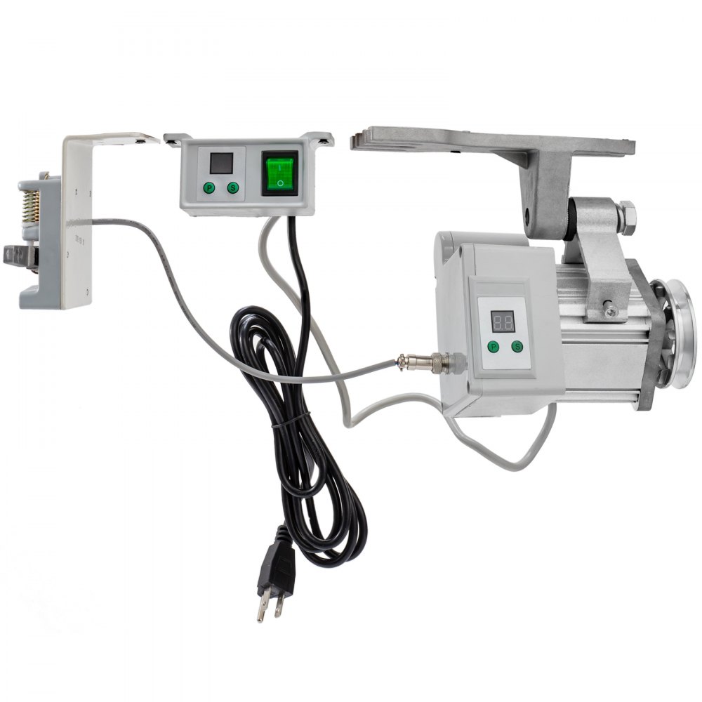 VEVOR 220V 400W Máquina de coser Servo Motor Velocidad máxima 4500RPM Ahorro de energía Mute Tie Bar Servomotor sin escobillas para máquina de coser industrial