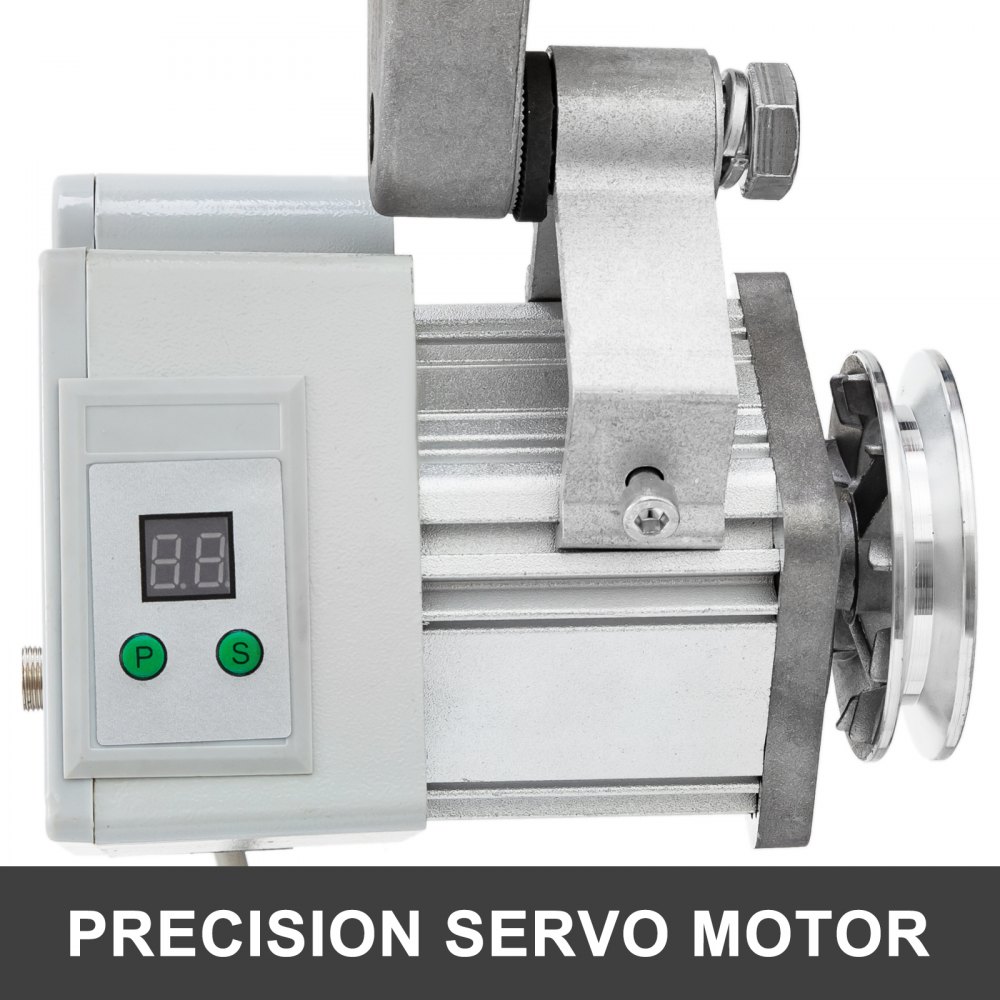 VEVOR 220V 400W Máquina de coser Servo Motor Velocidad máxima 4500RPM Ahorro de energía Mute Tie Bar Servomotor sin escobillas para máquina de coser industrial
