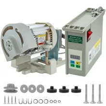 VEVOR 110V 600W Sewing Machine Servo Motor Max Speed 4500RPM Energy Saving Mute Tie Bar Brushless Servo Motor for Industrial Sewing Machine