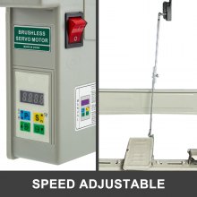 VEVOR 110V 600W Sewing Machine Servo Motor Max Speed 4500RPM Energy Saving Mute Tie Bar Brushless Servo Motor for Industrial Sewing Machine