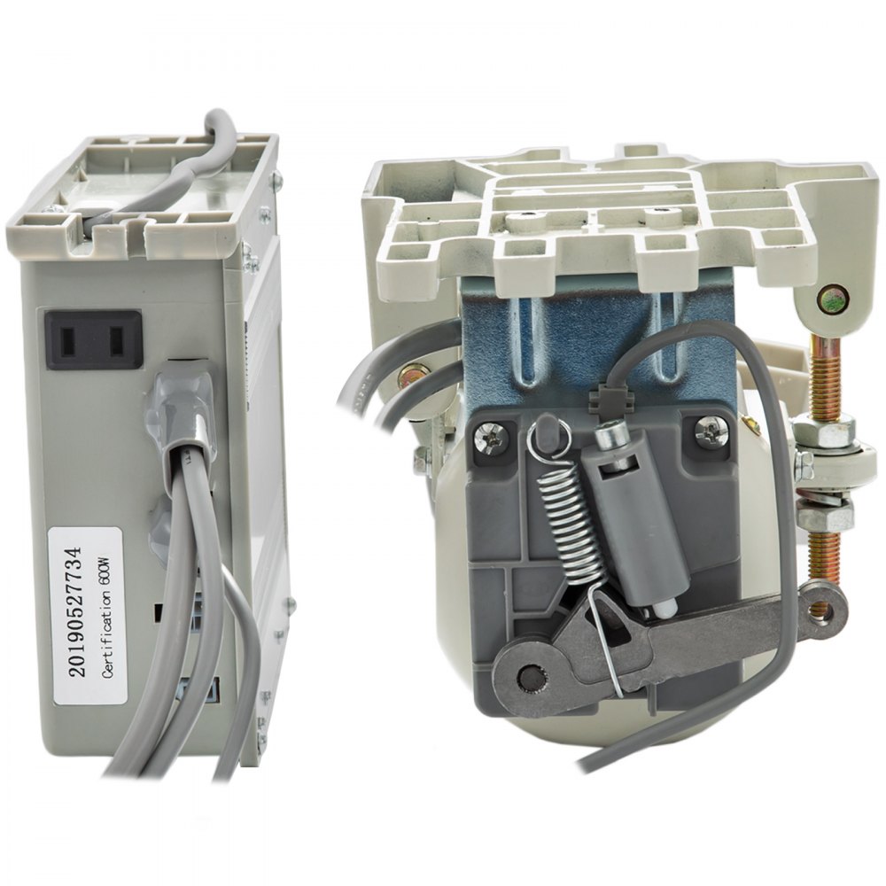 VEVOR 220V 600W Sewing Machine Servo Motor Max Speed 4500RPM Energy Saving Mute Tie Bar Brushless Servo Motor with Needle Positioner for Industrial Sewing Machine
