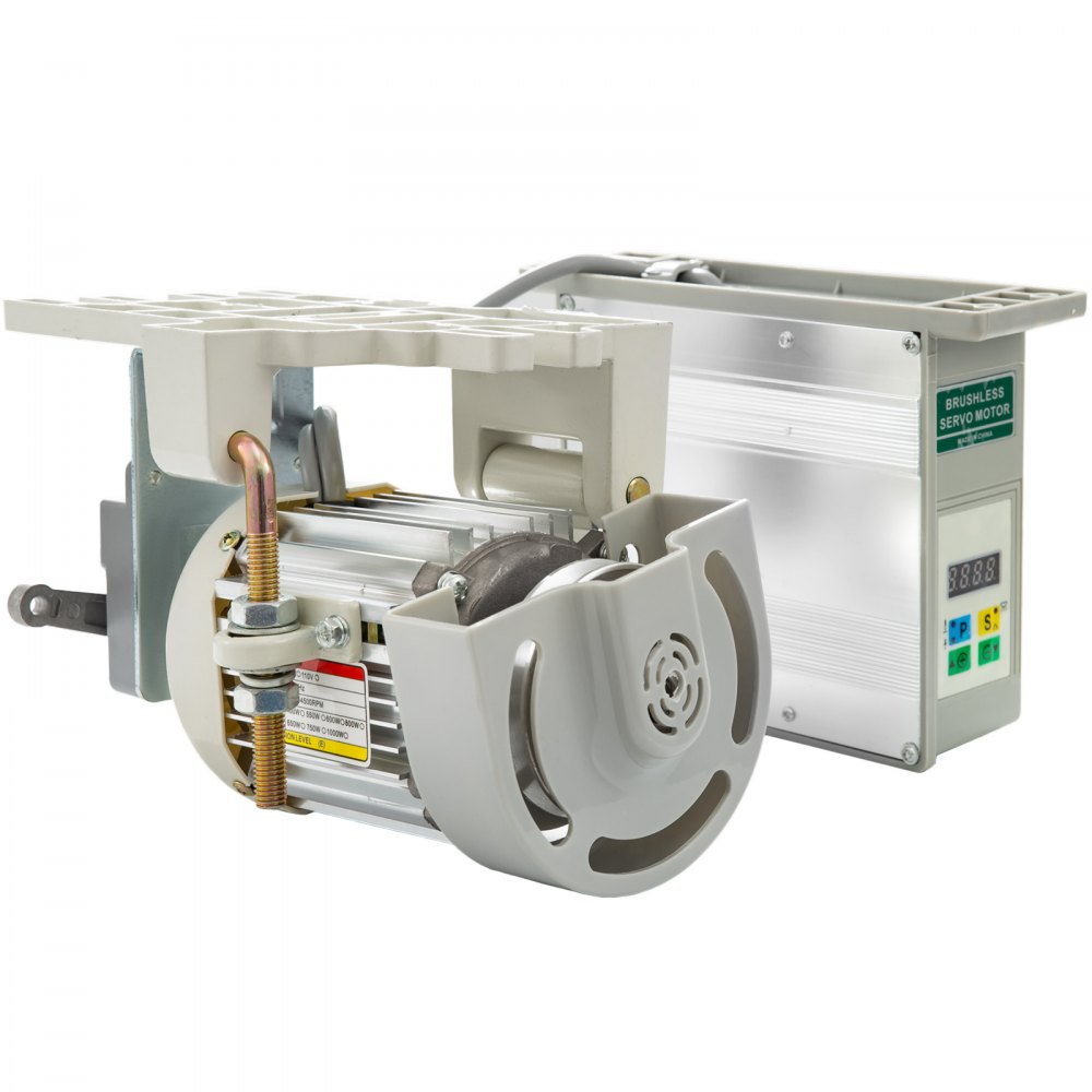 VEVOR 220V 600W Sewing Machine Servo Motor Max Speed 4500RPM Energy Saving Mute Tie Bar Brushless Servo Motor with Needle Positioner for Industrial Sewing Machine