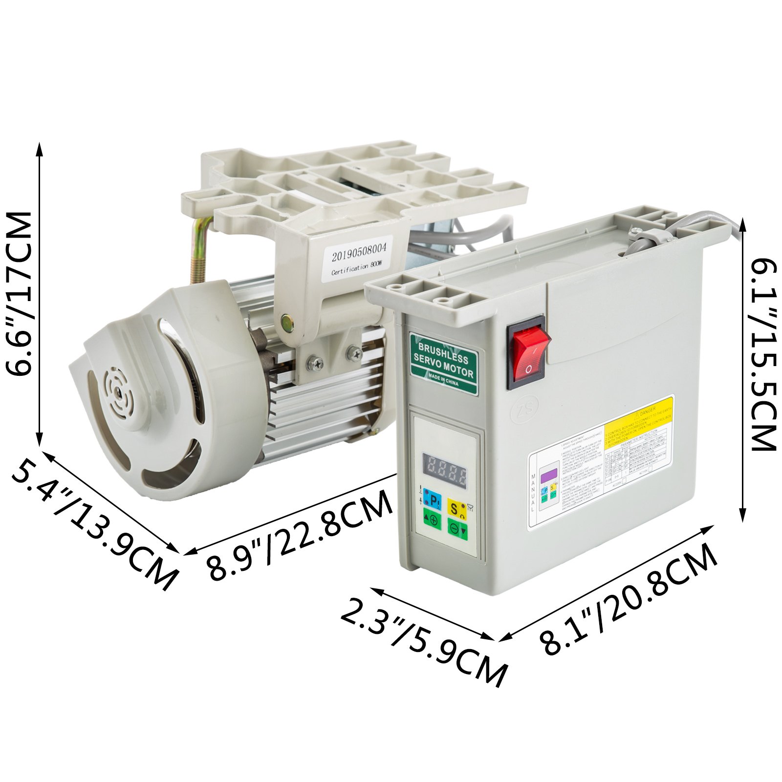 800W 220V Brushless Servo Motor Energy Saving Mute For Industrial Sewing Machine