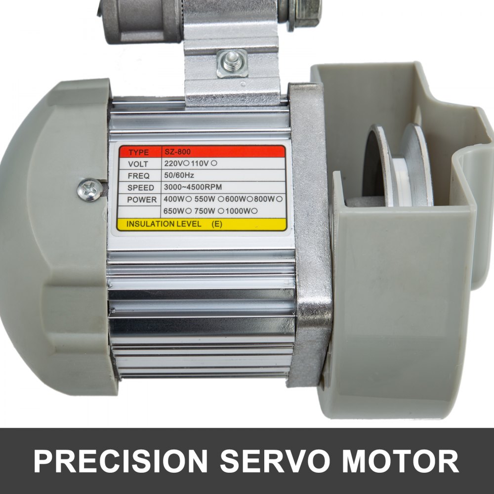 VEVOR 220V 800W Sewing Machine Servo Motor Max Speed 300RPM to 4500RPM Energy Saving Mute Tie Bar Brushless Servo Motor with Needle Positioner for Industrial Sewing Machine