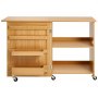 VEVOR Folding Sewing Table, Multipurpose Sewing Machine Table with Compact Design, Wheels, Shelves, Storage Trays, Wooden Pegs, and Magnetic Doors, Sewing Desk Cabinet for Sewing Machine, Wood Color