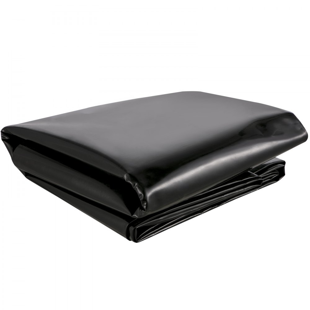 VEVOR Pond Liner, 13x20 ft, 20 Mil Pond Liners for Outdoor Ponds, HDPE Pond Underlayment for Fountain, Small Pond, Fishpond, Waterfall, Water Garden, Black