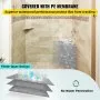 VEVOR Tile Shower Seat, 22.4" x 16" x 20" Ready To Tile Shower Seat, Factory Waterproof & 100% Leak Proof Tileable Shower Corner Seat, 440 lbs Load-bearing Triangular Board Shower Bench