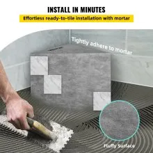 VEVOR Tile Shower Seat, 22.4" x 16" x 20" Ready To Tile Shower Seat, Factory Waterproof & 100% Leak Proof Tileable Shower Corner Seat, 440 lbs Load-bearing Triangular Board Shower Bench