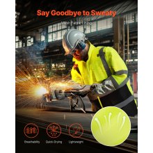 High Visibility Reflective Safety Jacket Waterproof Hoodie Yellow with Black L