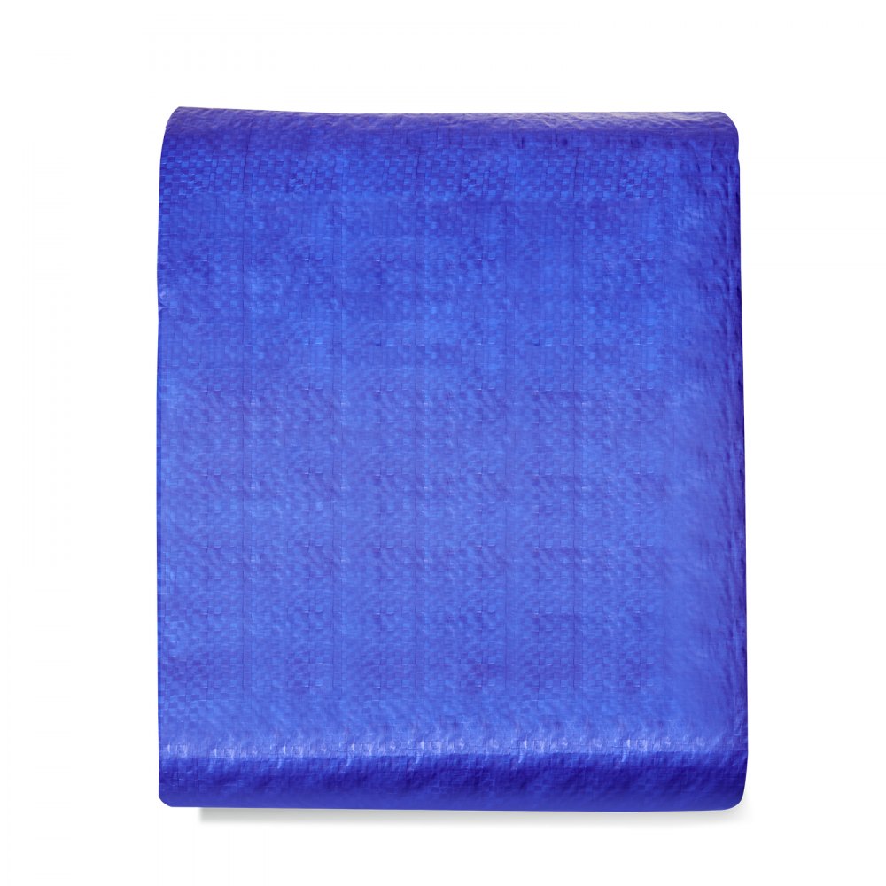 VEVOR Lona impermeable de 10 x 12 pies, cubierta de plástico de polietileno de 5 mil, lona multiusos resistente a los rayos UV y a la temperatura con ojales y bordes reforzados (azul)