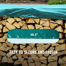 VEVOR PVC Waterproof Tarp 16.5 x 29.5 ft Heavy Duty PVC Tarpaulin with Grommets