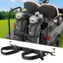 VEVOR Golf Cart Bag Holder, 1370 x 195 x 60.5 mm, Compatible with Most 2+2 Golf Cart Rear Seat with 1.2-Inch Square Tubes, Adjustable Rear Seat Carts Club Holder with Strap, No Drilling Required