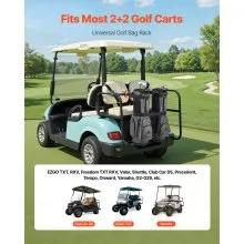 Golf Bag Holder Bracket Attachment Adjustable Golf Bag Bar for Most 2+2 Cart