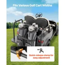 Golf Bag Holder Bracket Attachment Adjustable Golf Bag Bar for Most 2+2 Cart