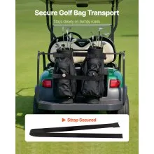 Golf Bag Holder Bracket Attachment Adjustable Golf Bag Bar for Most 2+2 Cart