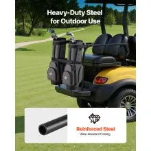 Golf Bag Holder Bracket Attachment Adjustable Golf Bag Bar for Most 2+2 Cart