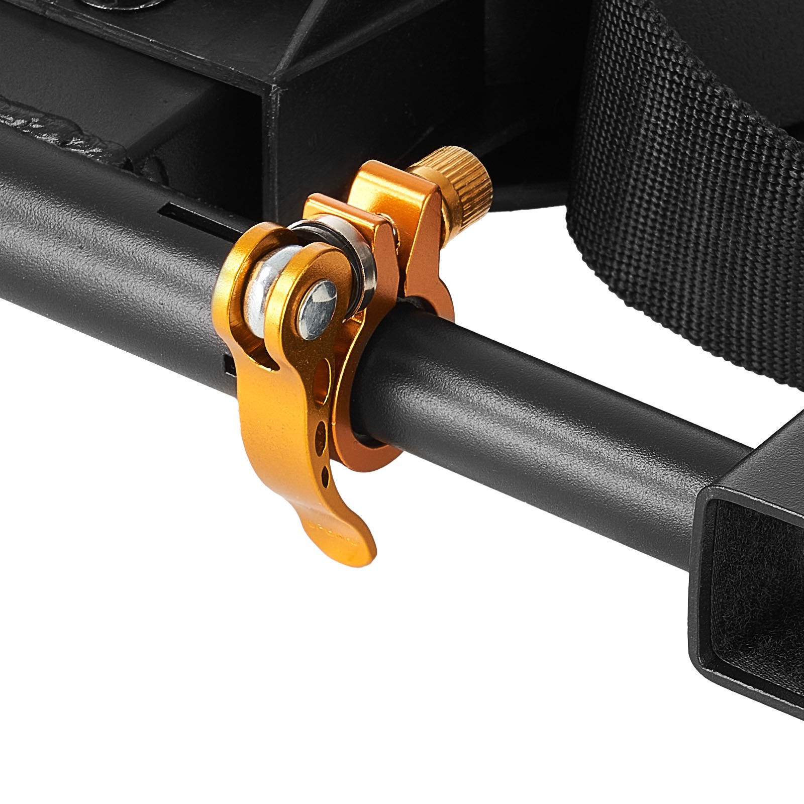 VEVOR Golf Cart Bag Holder, 1370 x 195 x 60.5 mm, Compatible with Most 2+2 Golf Cart Rear Seat with 1.2-Inch Square Tubes, Adjustable Rear Seat Carts Club Holder with Strap, No Drilling Required